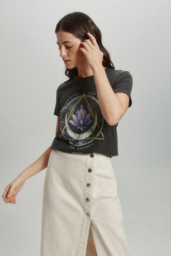 Springfield Playera con estampado y manga corta gris
