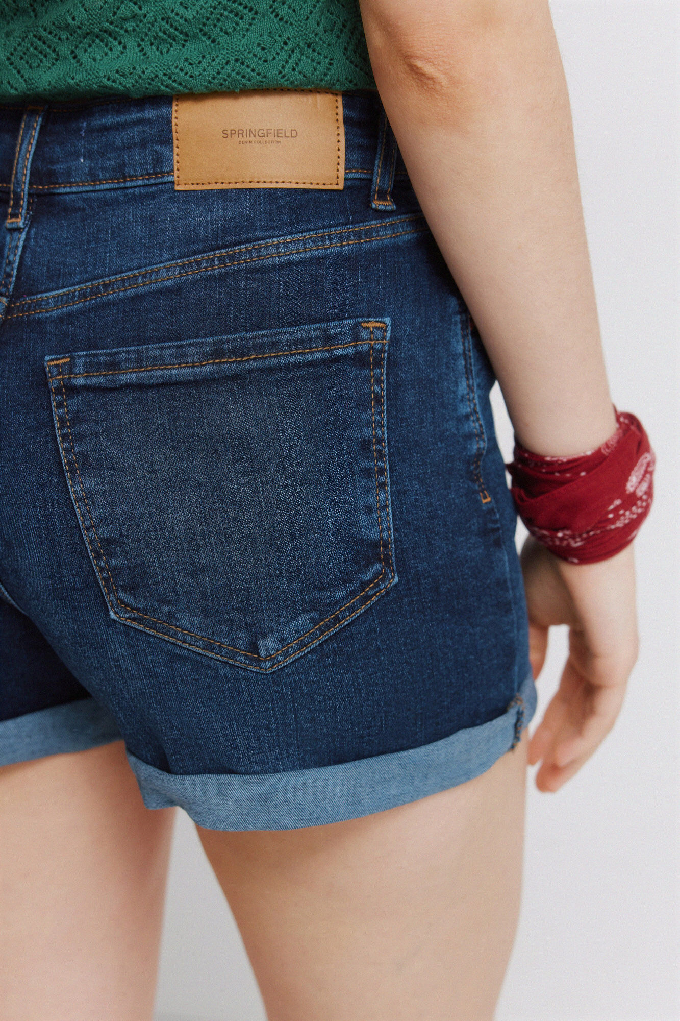 Springfield Shorts b&aacute;sico de mezclilla azul
