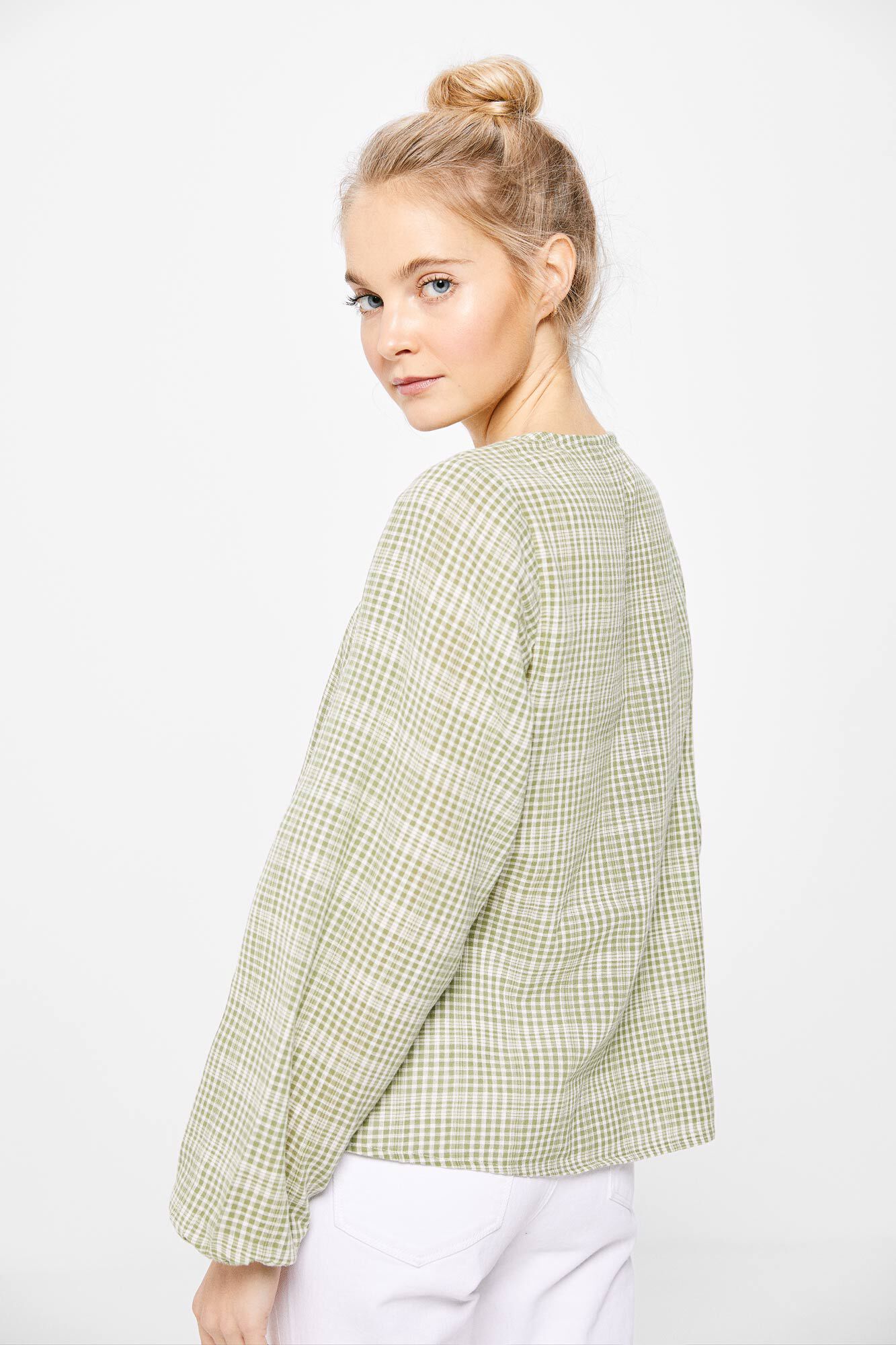 Springfield Blusa Verde Cuadros verde