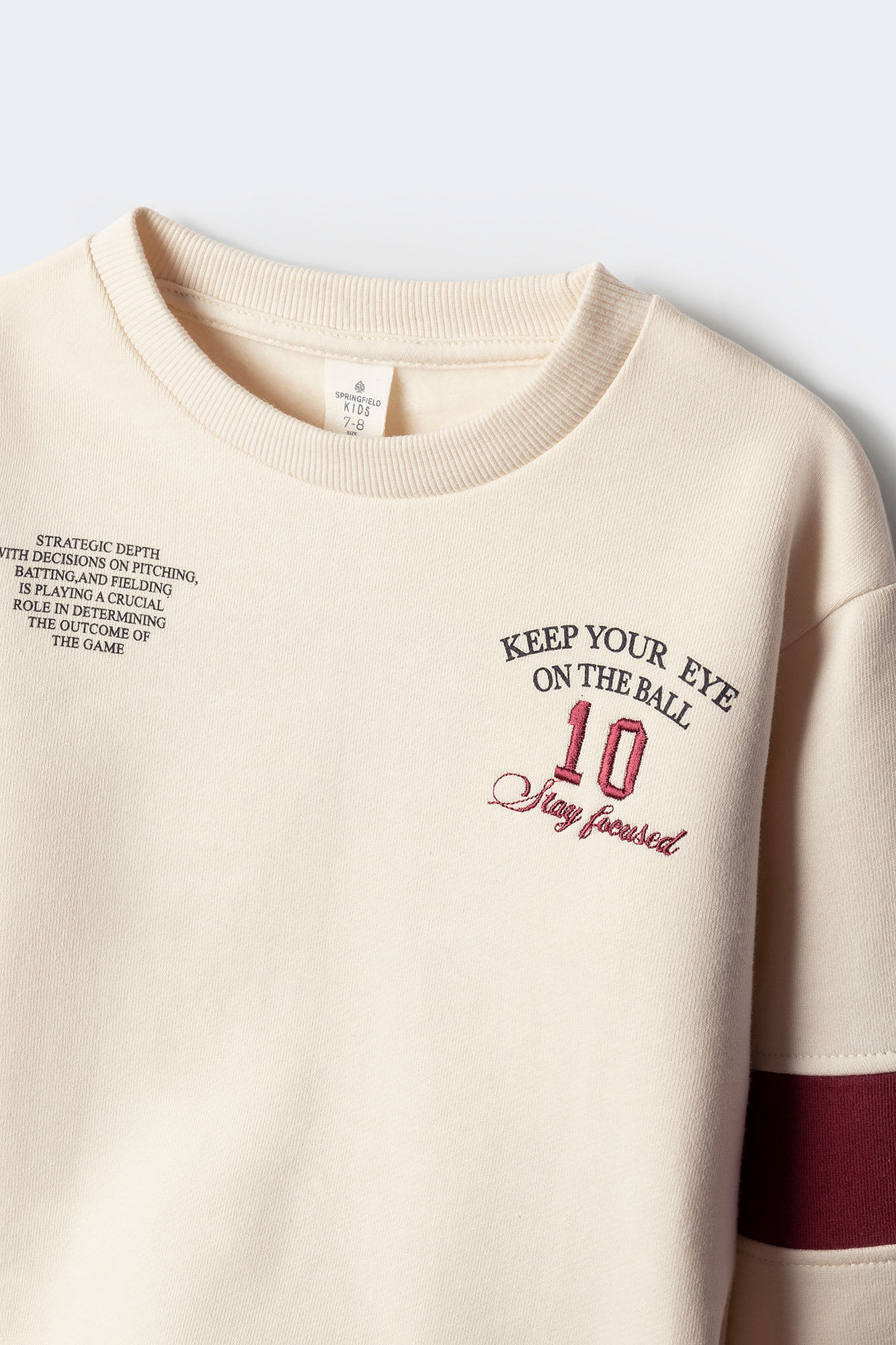 Springfield Kids Sudadera caja Baseball blanco