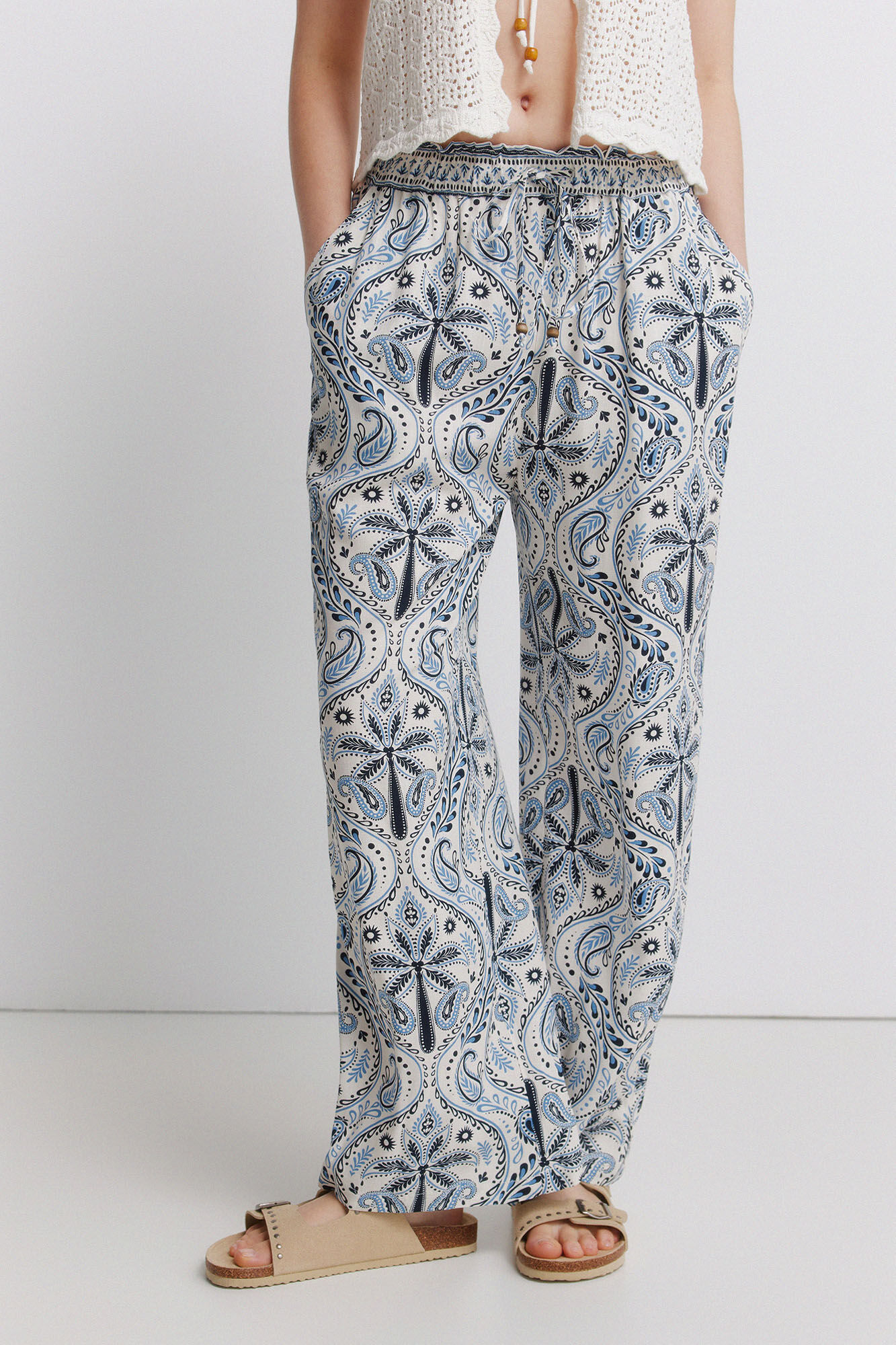 Springfield Pantal&oacute;n fluido estampado