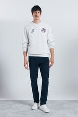 Springfield Pantalón slim fit de 5 bolsillo azul