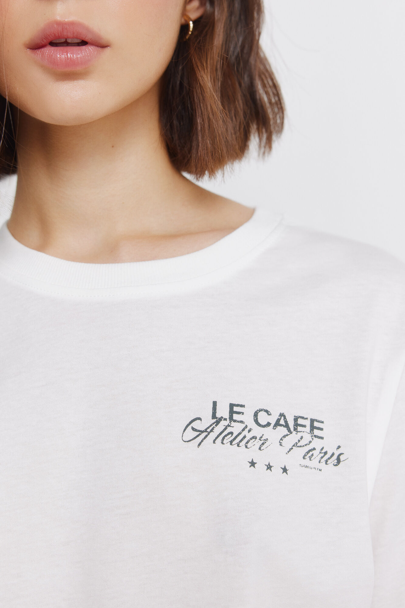 Springfield Playera manga corta "Le caf&eacute;" beige