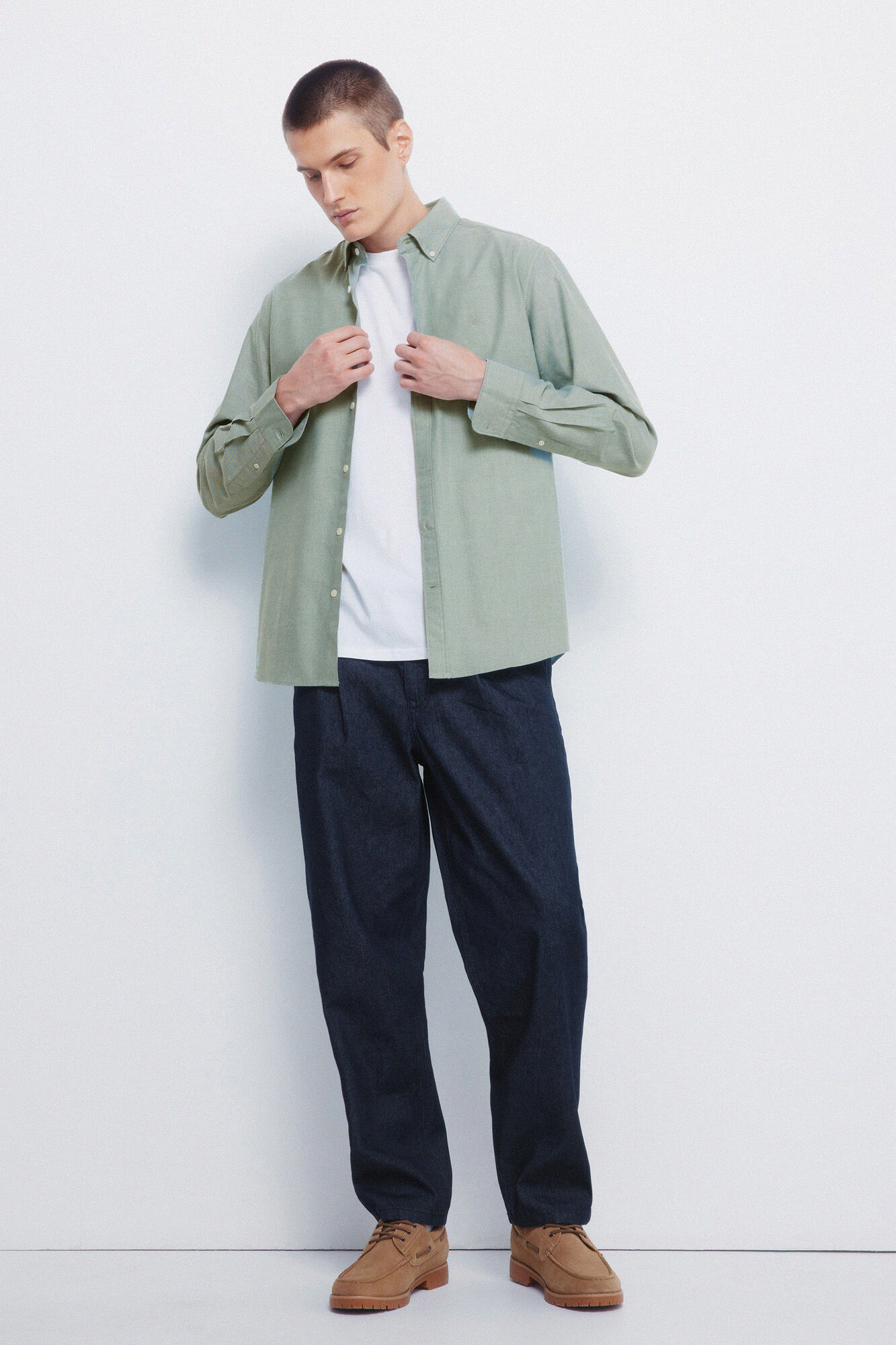 Springfield Camisa Oxford de Tencel