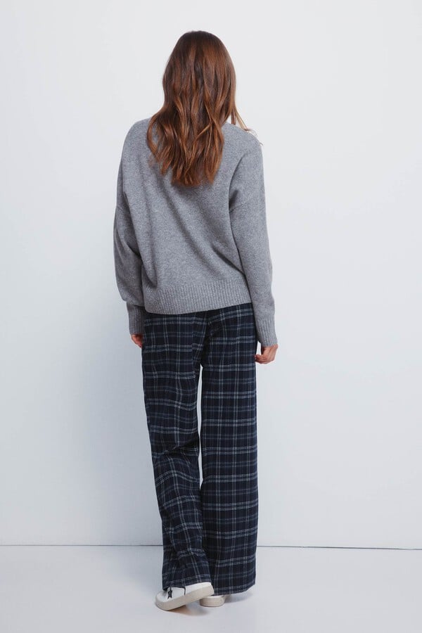 Springfield Pantalones jogger a cuadros marino