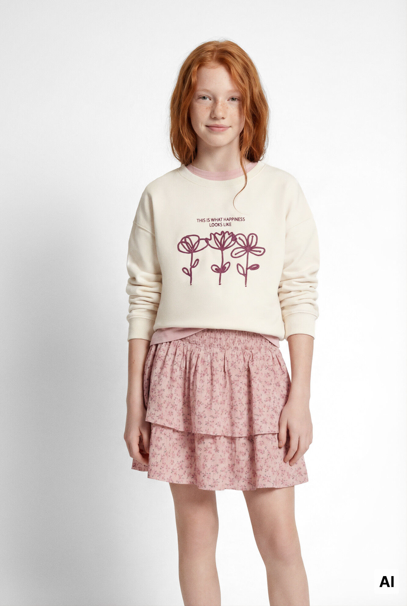 Springfield Kids Falda de flores para ni&ntilde;a
