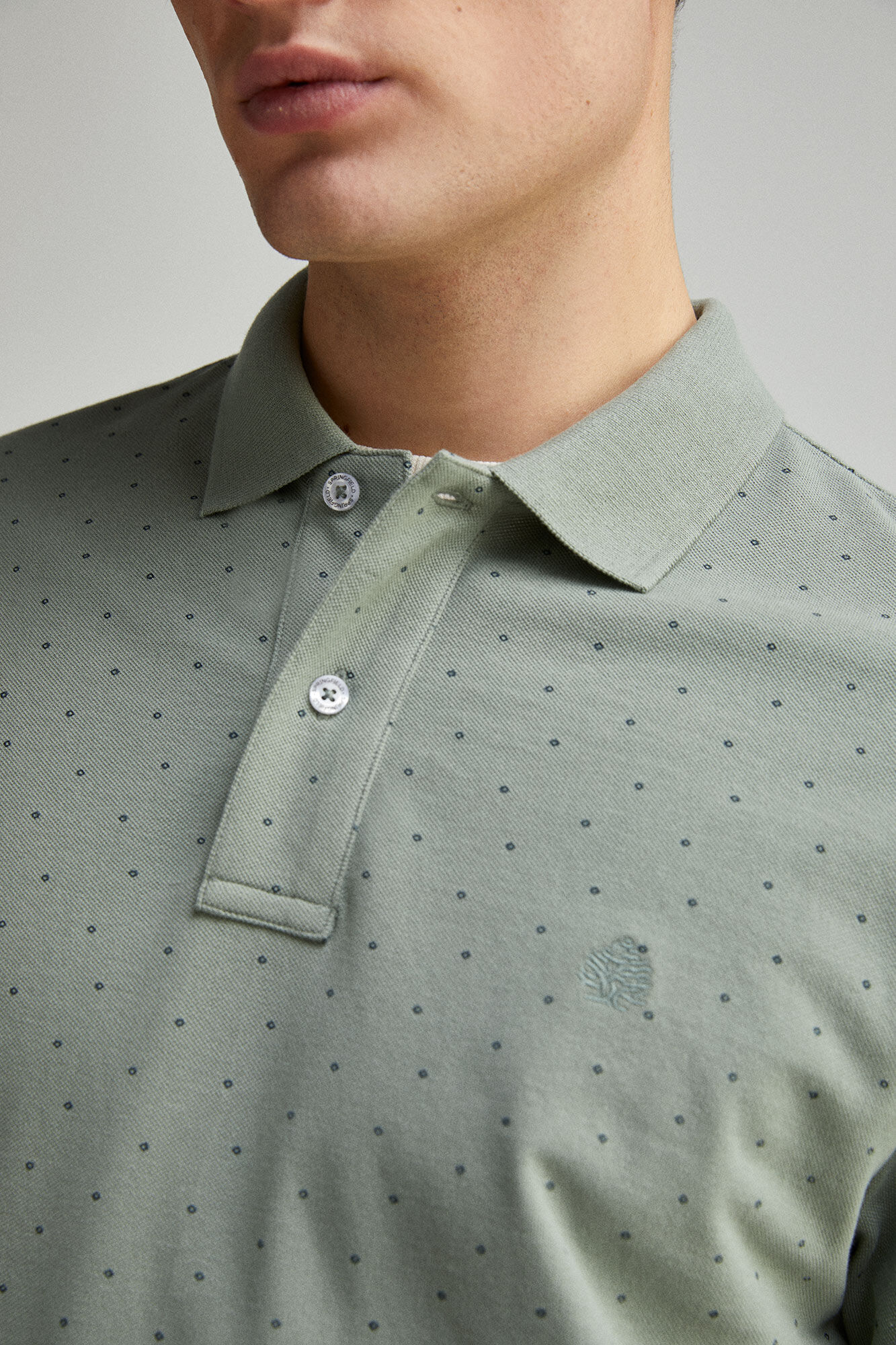 Springfield Polo piqu&eacute; estampado all over regular fit