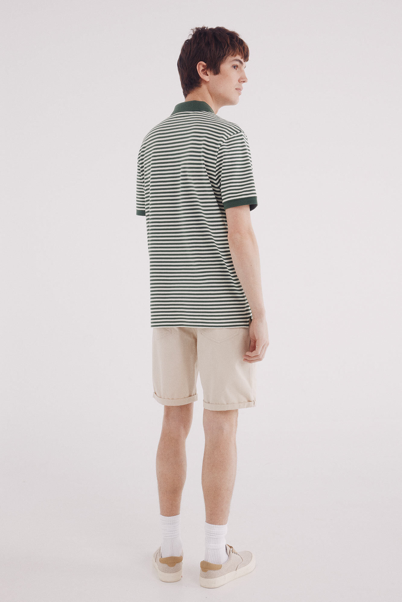 Springfield Bermuda color ligera lavada slim fit beige