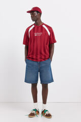 Springfield Bermudas chino de mezclilla straight fit azulado