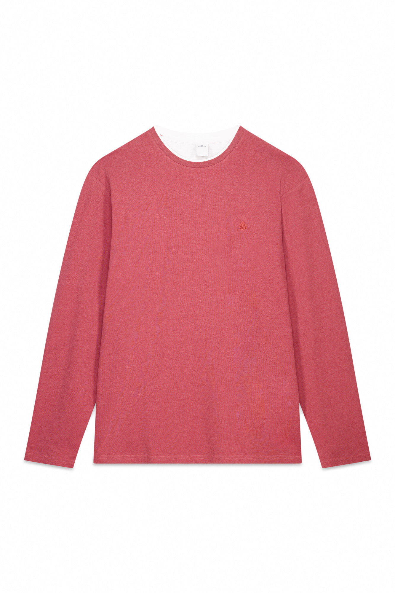 Springfield Playera de manga larga con doble mezcla rosa