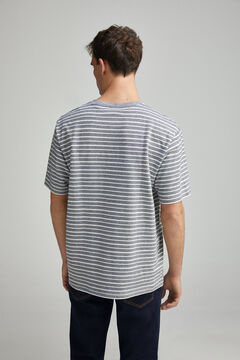 Springfield Playera raya estructura azul
