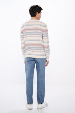 Springfield Pantalón chino microestampado slim fit azul