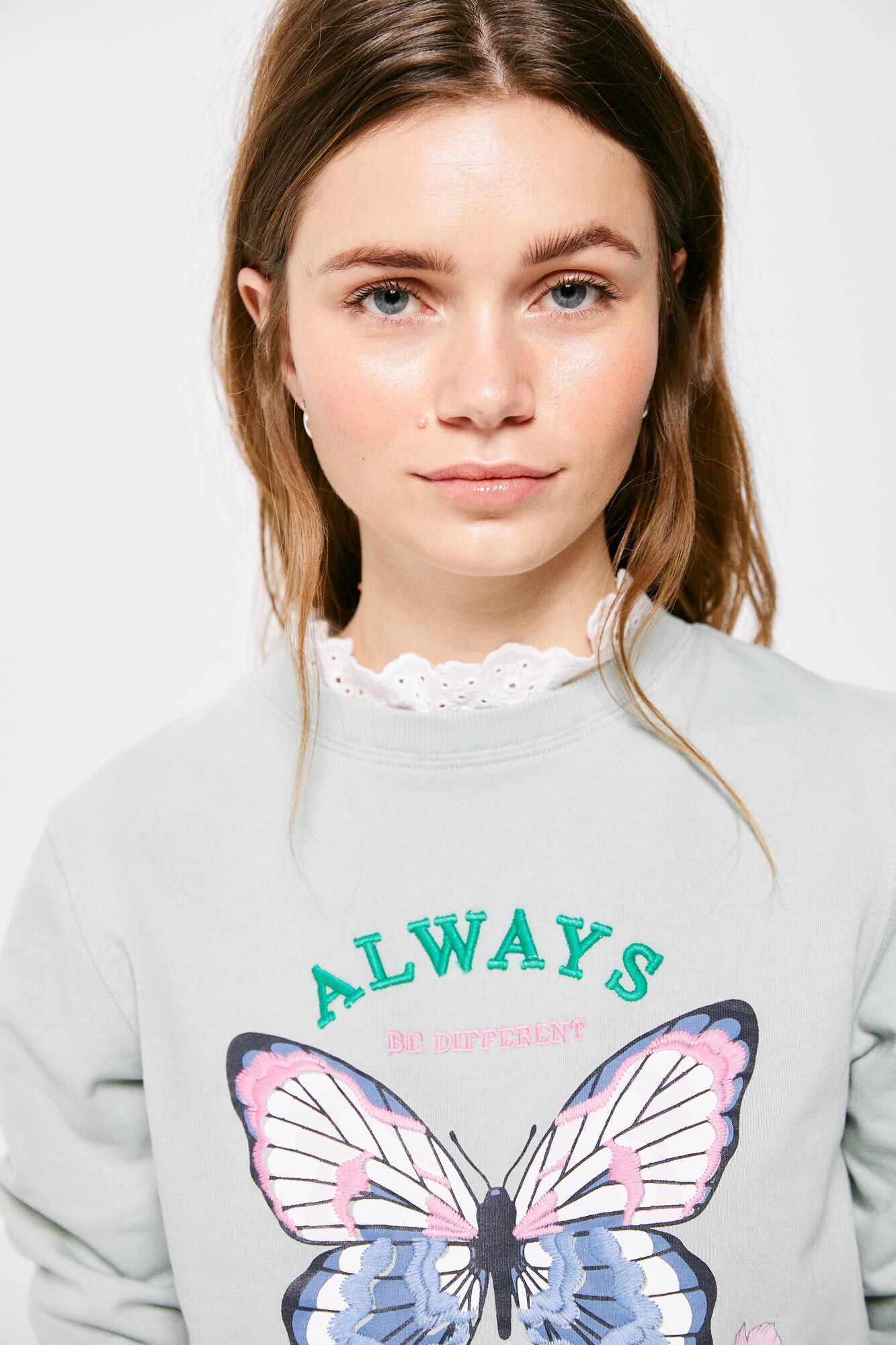 Springfield Sudadera "Always" Mariposa turquesa