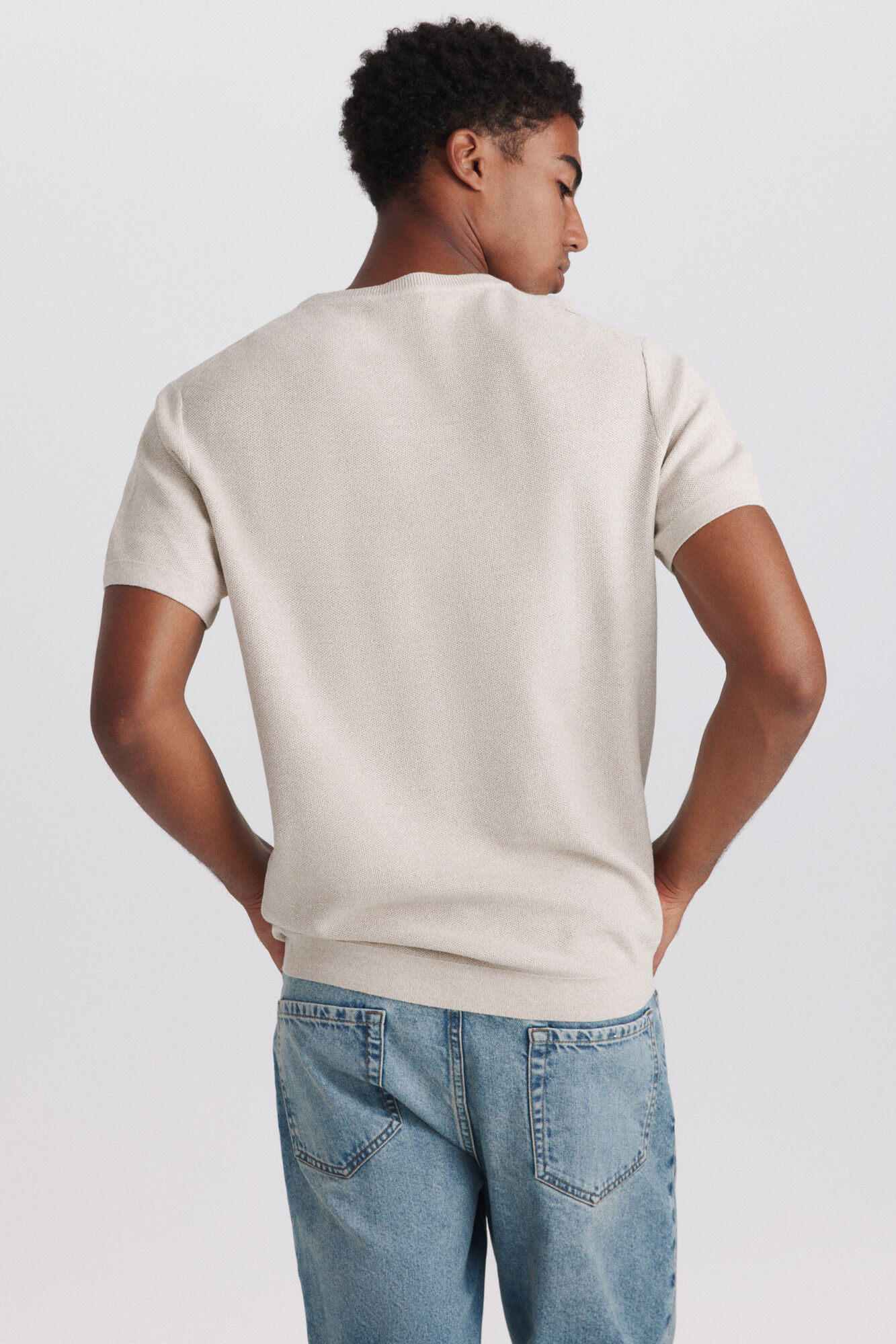 Springfield Playera de tejido de punto beige