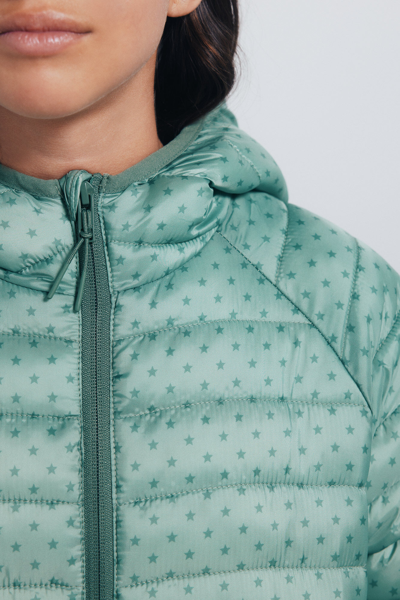 Springfield Kids Chaqueta acolchada estrellas ni&ntilde;a verde