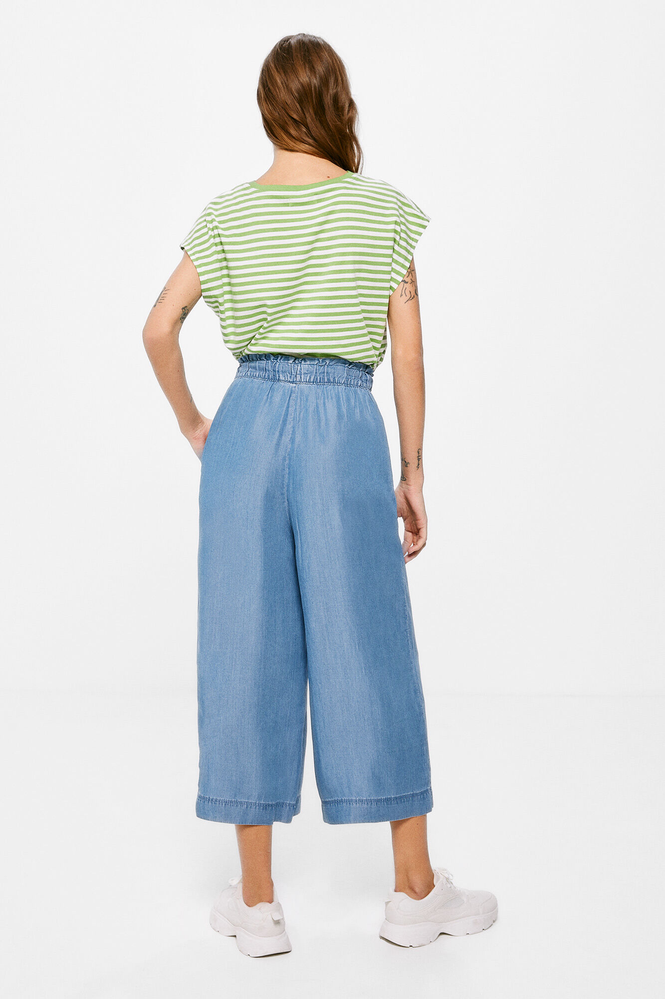 Springfield Jeans Culotte Tencel azul