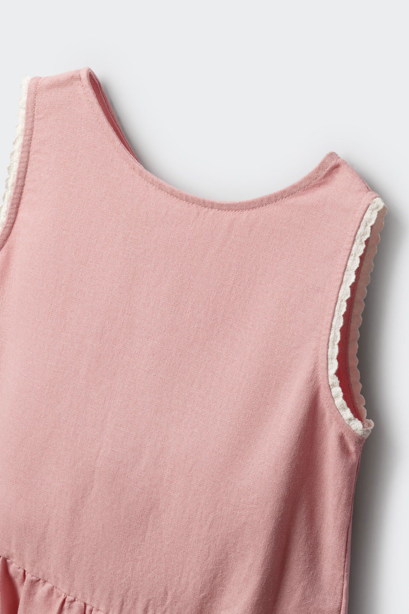 Springfield Kids Top de lino con lazos para ni&ntilde;a rosa