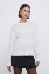 Springfield Jersey de rayas con lentejuelas caf&eacute;