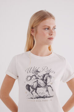 Springfield Playera gráfica beige