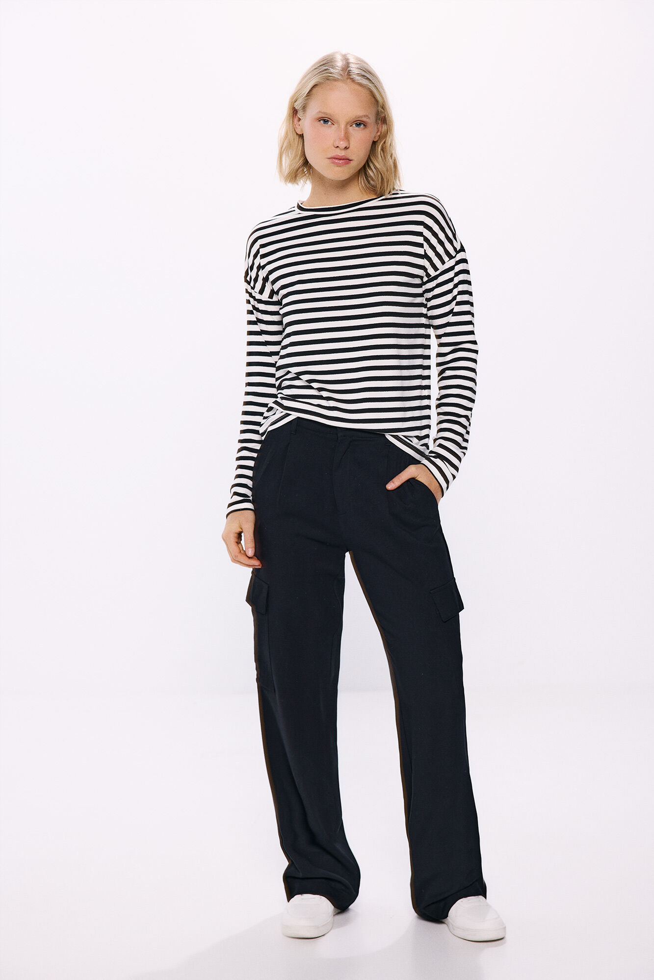 Springfield Playera a rayas negro