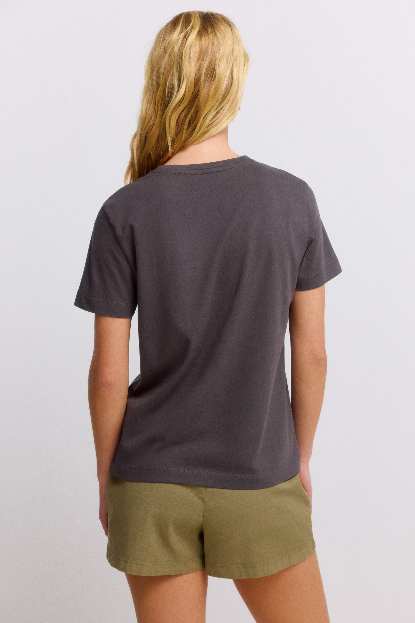Springfield Playera con dibujo gris