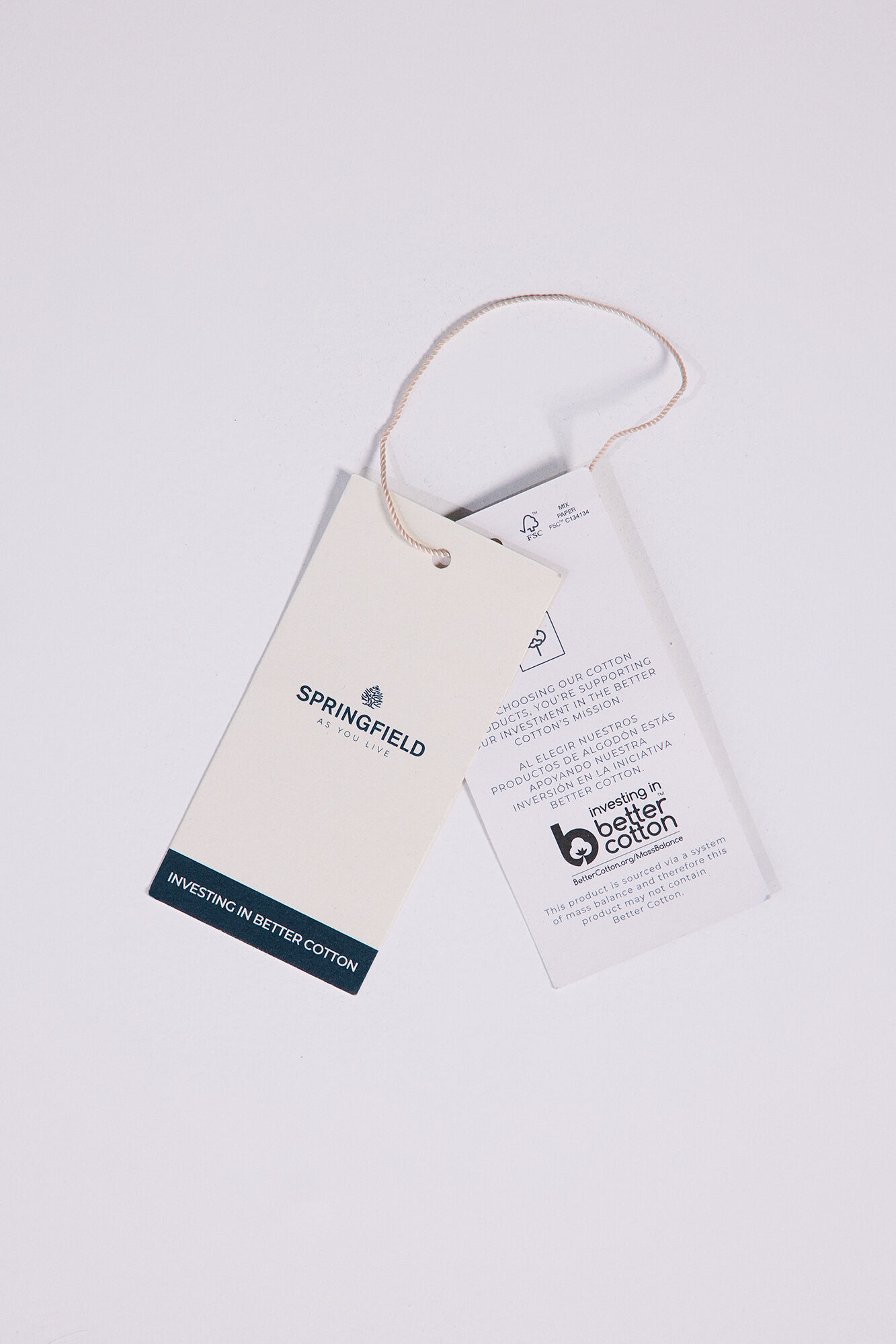 Springfield Blusa bordados  natural