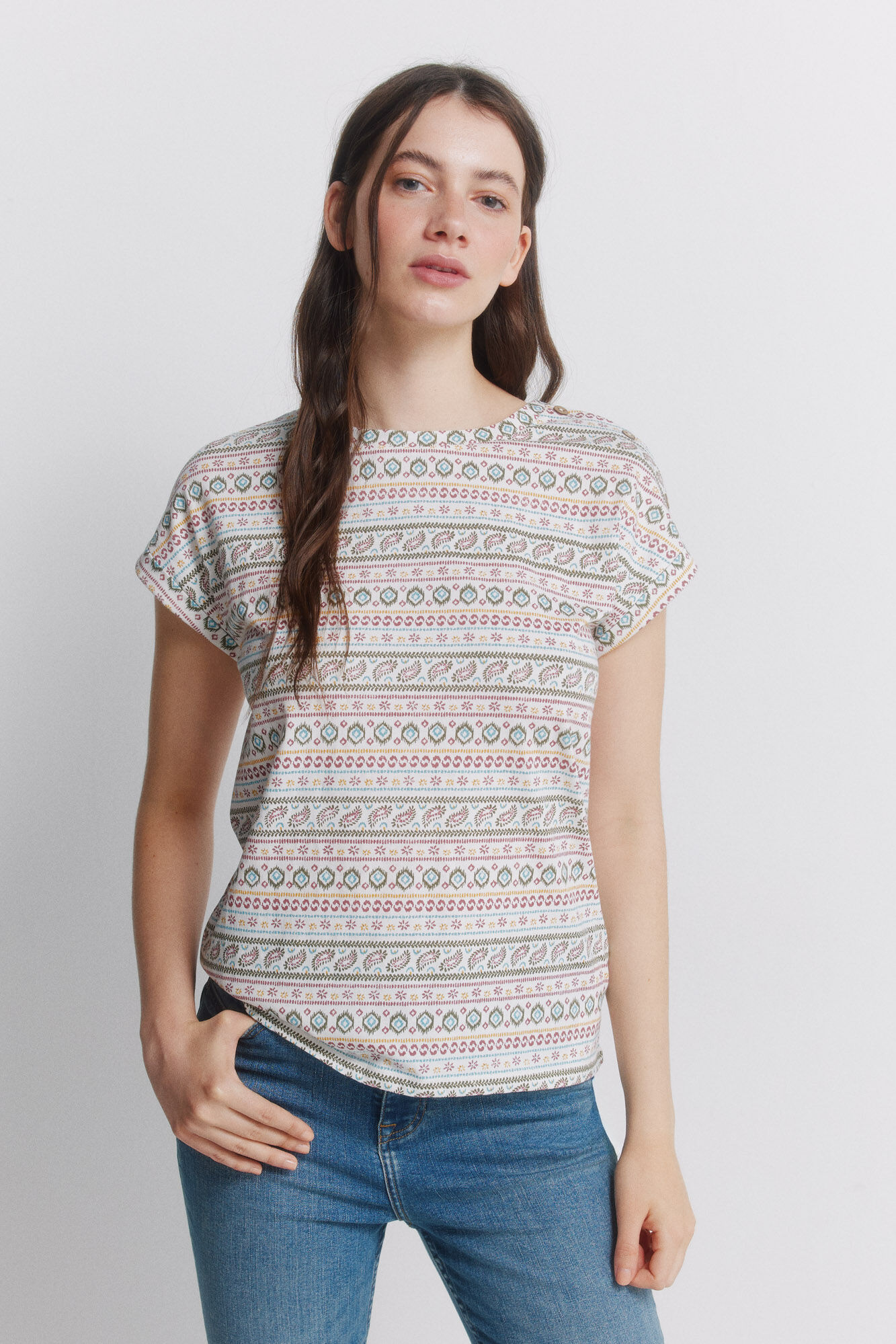 Springfield Playera manga corta de algod&oacute;n