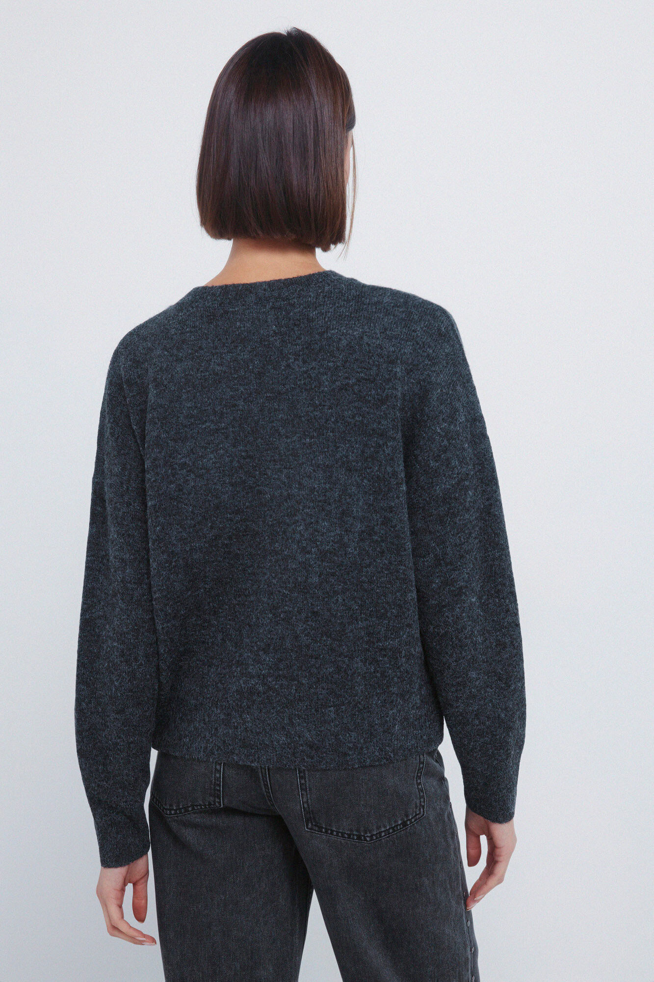 Springfield Jersey de intarsia rosa negro