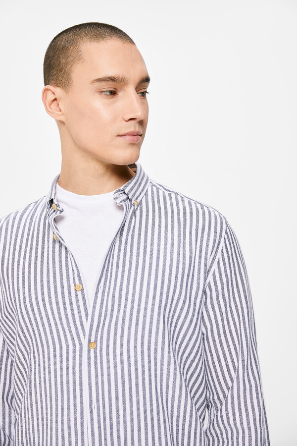 Springfield Camisa rayas marino