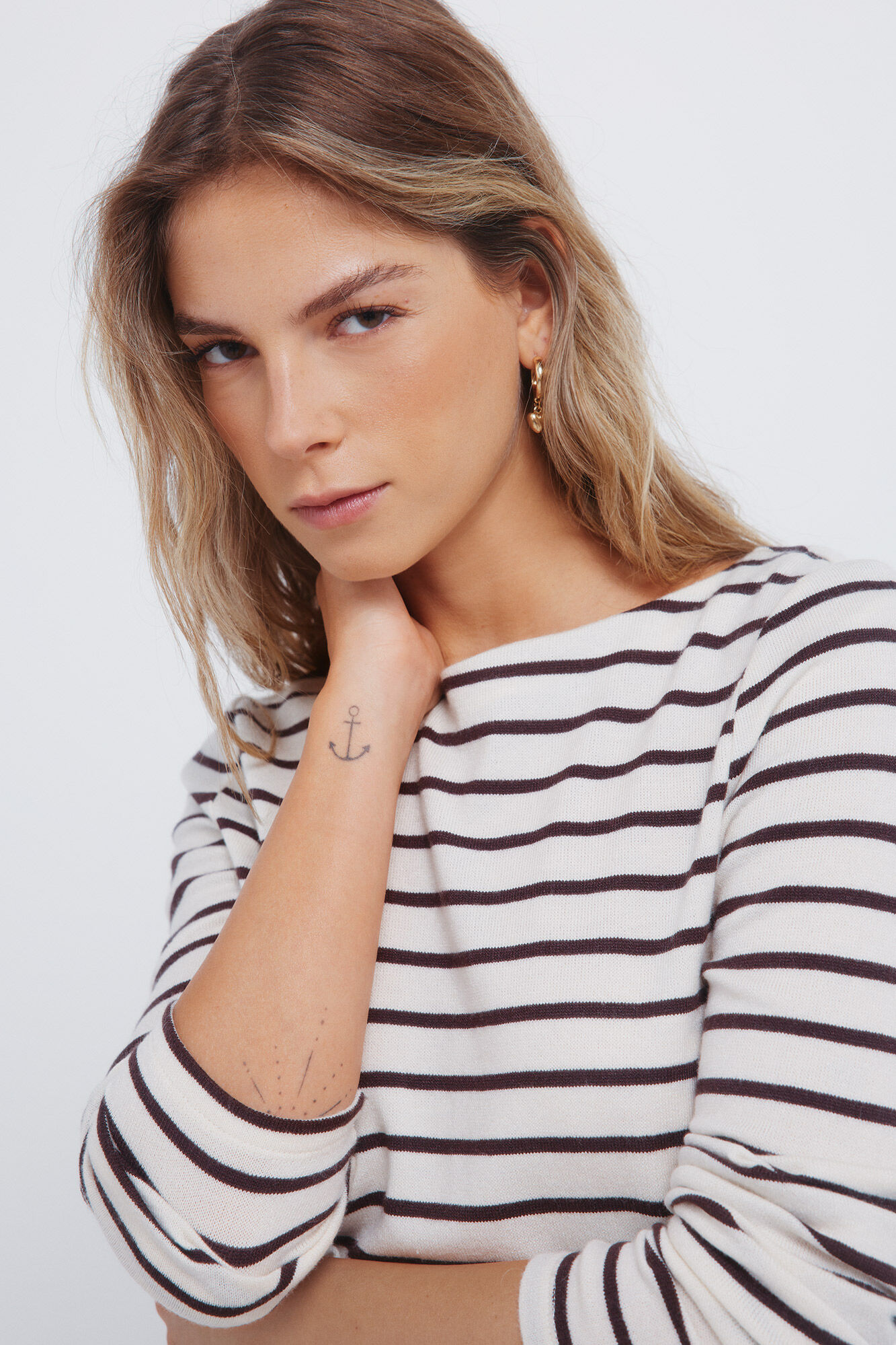 Springfield Playera tejido con rayas a rayas