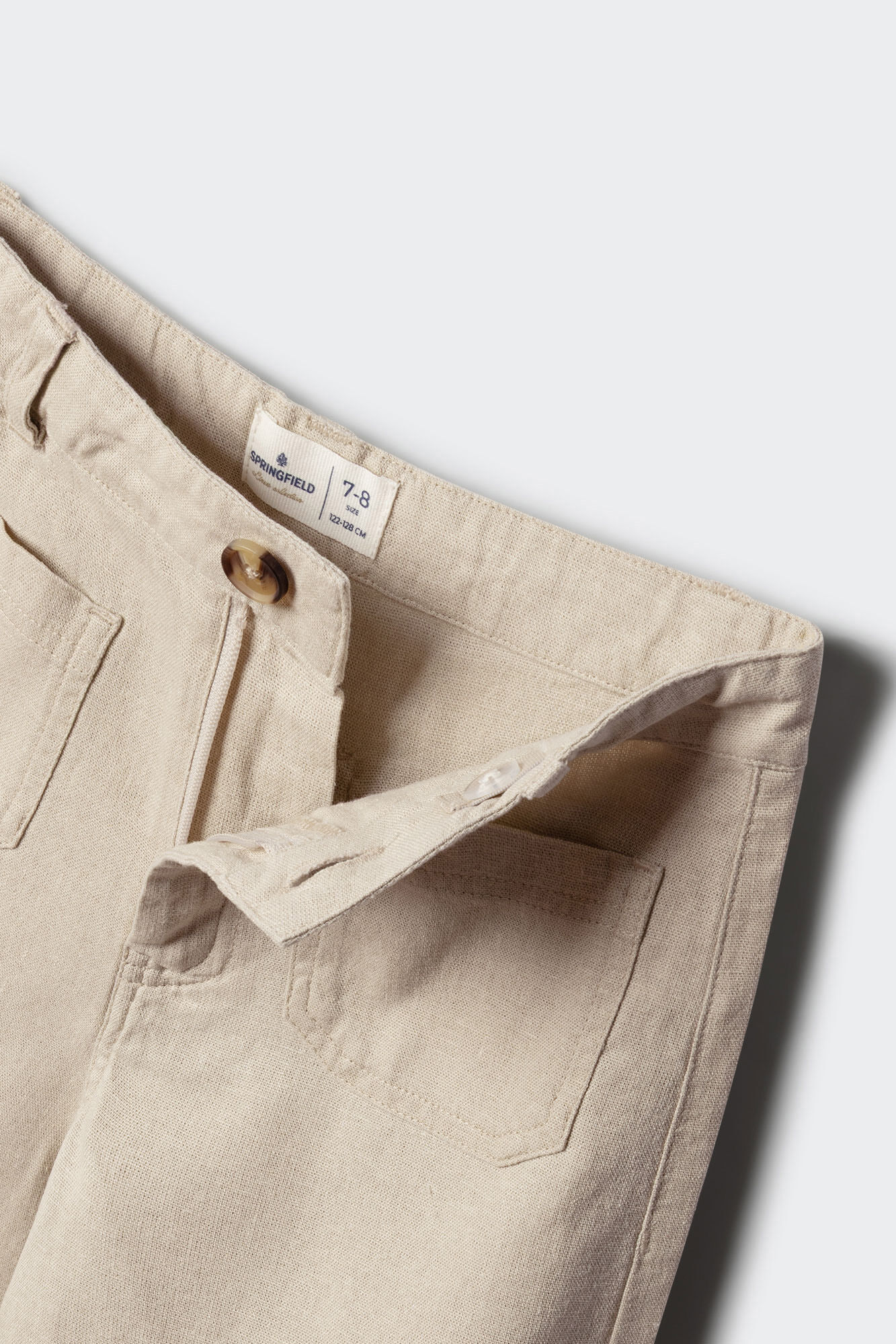 Springfield Kids Pantal&oacute;n culotte de lino para ni&ntilde;a beige