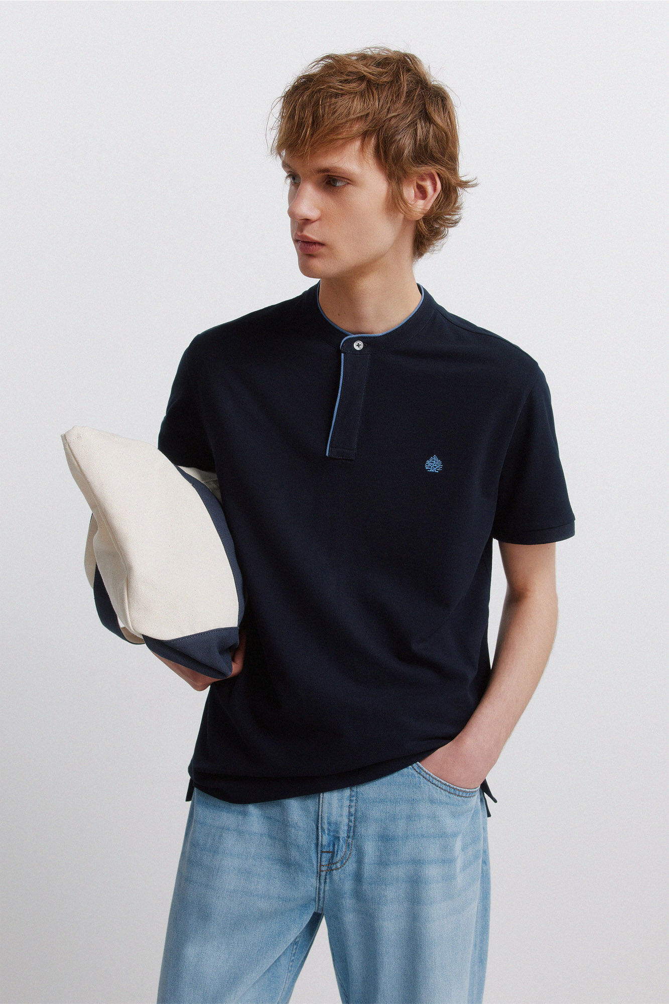 Springfield Polo de piqu&eacute; cuello mao slim fit