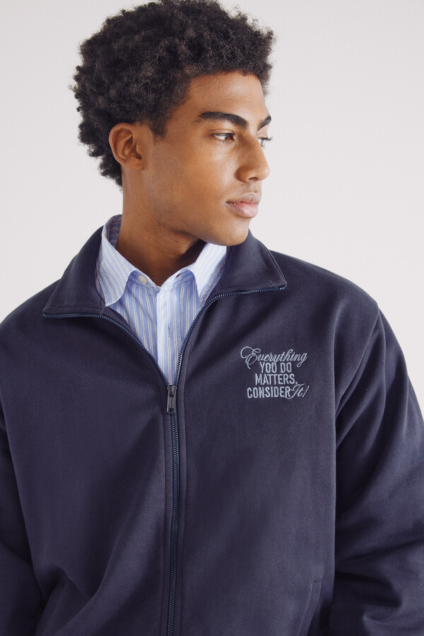 Springfield Sudadera camionero abierta azul