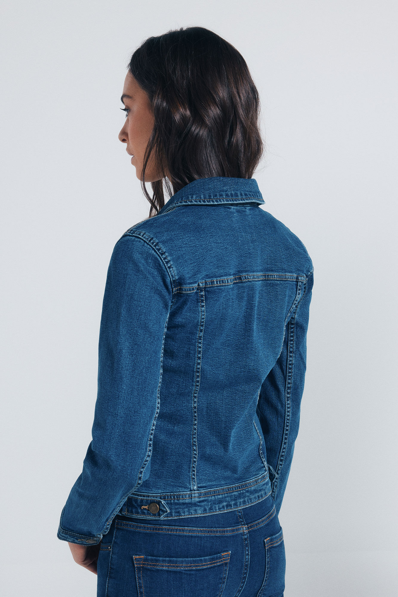 Springfield Chamarra denim algod&oacute;n azul