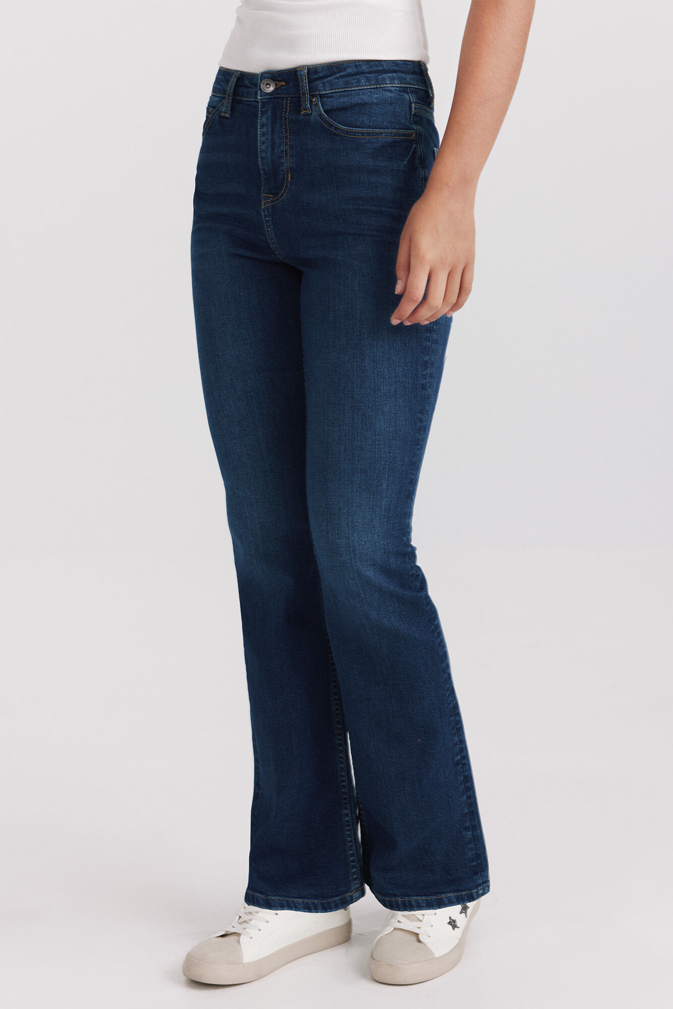 Springfield Jeans bootcut de tiro alto azul