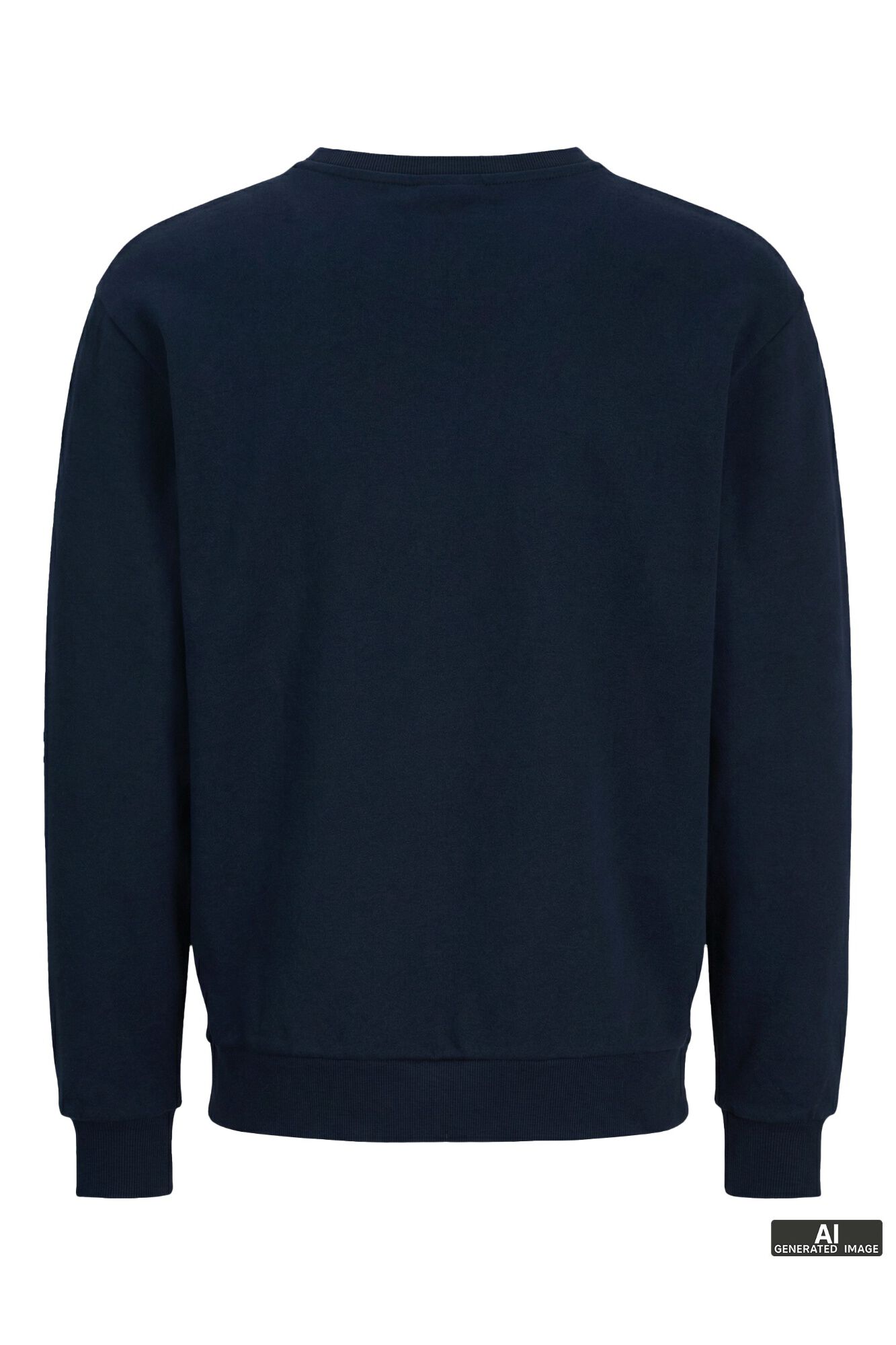 Jack & Jones Sudadera b&aacute;sica de cuello redondo marino