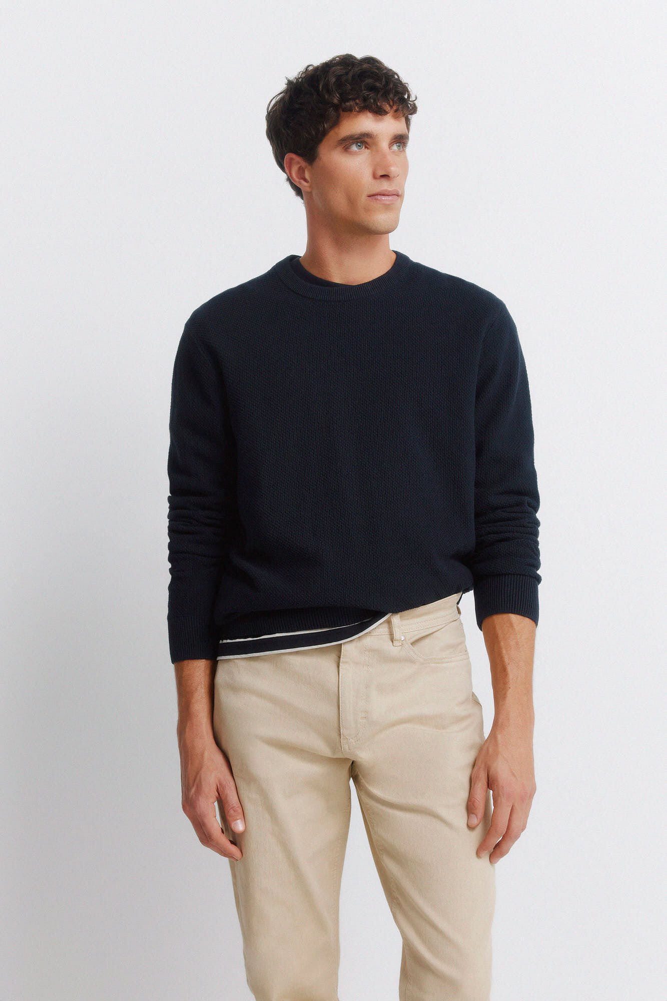 Springfield Pantal&oacute;n de 5 bolsillos lavado slim fit beige