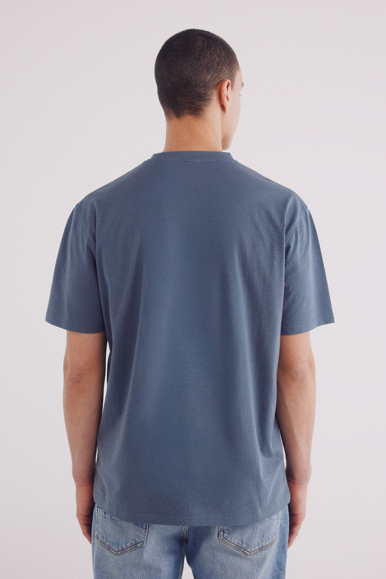 Springfield Playera b&aacute;sica cuello redondo azul