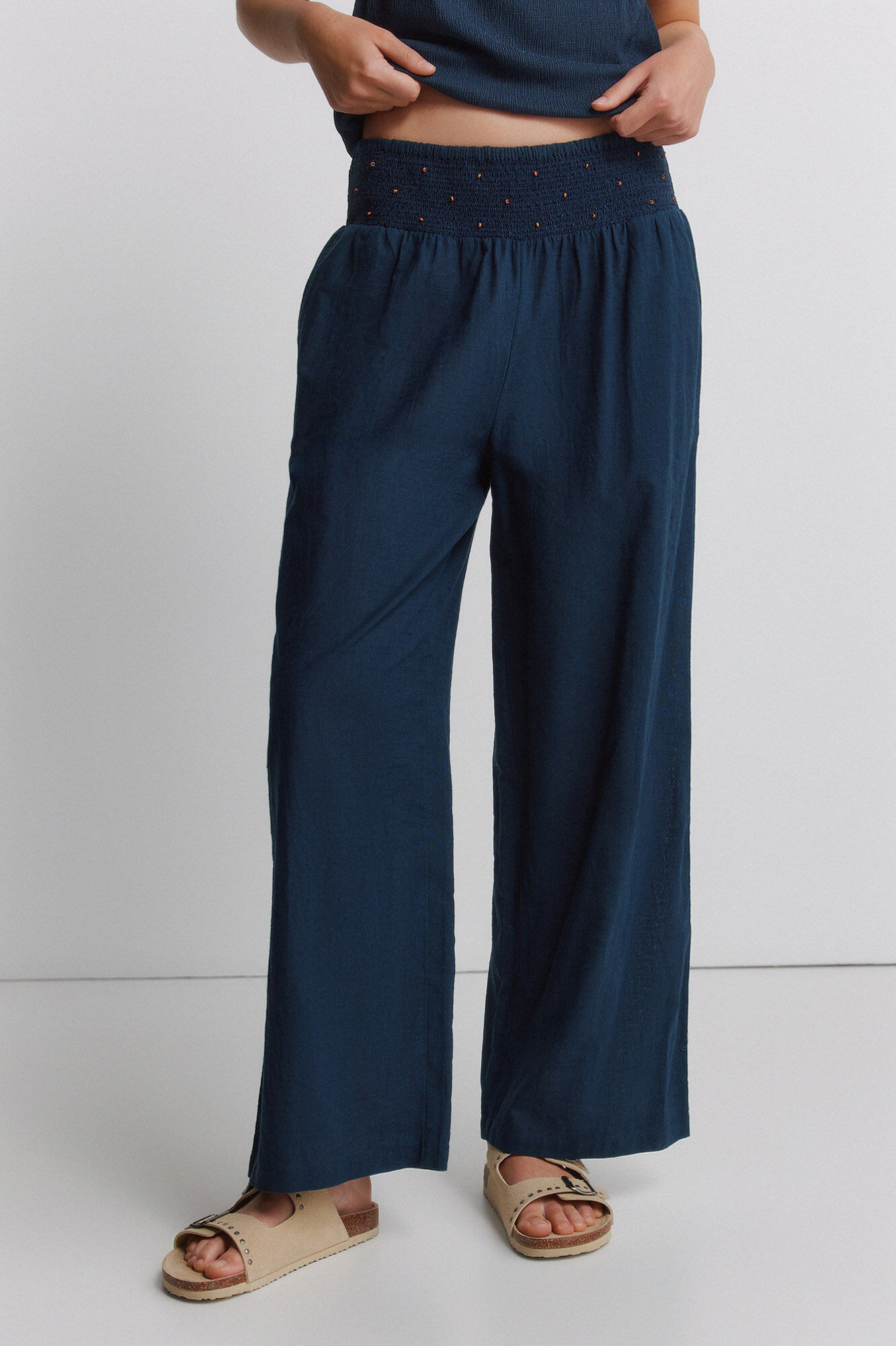 Springfield Pantal&oacute;n ancho de algod&oacute;n