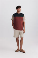Springfield Playera color block naranja
