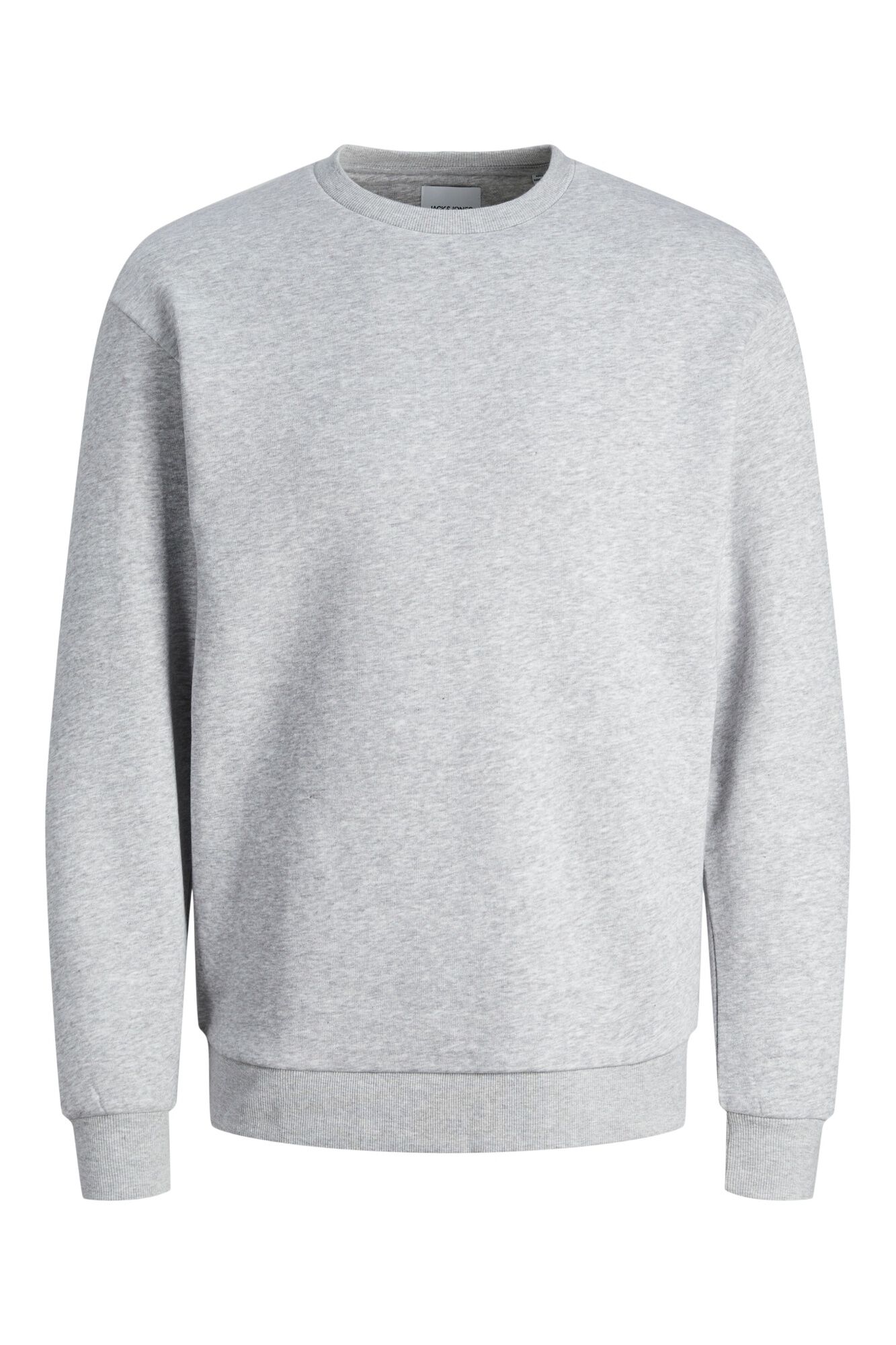Jack & Jones Sudadera b&aacute;sica de cuello redondo gris