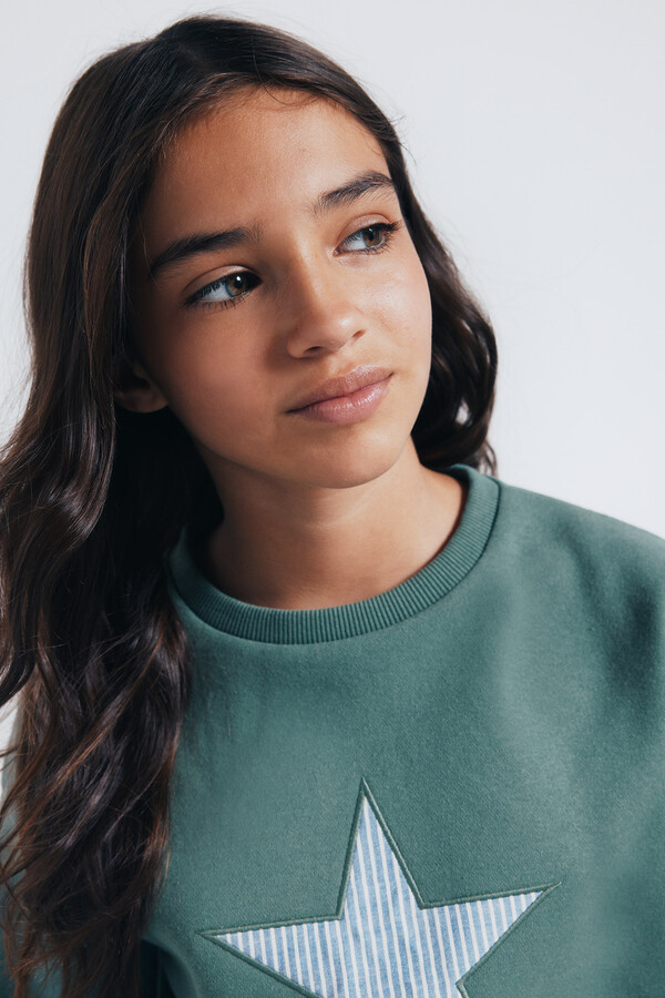 Springfield Kids Sudadera estrella niña caza oscuro