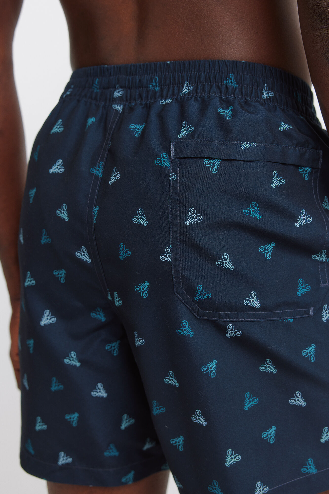 Springfield Traje de ba&ntilde;o estampado de langostas azul