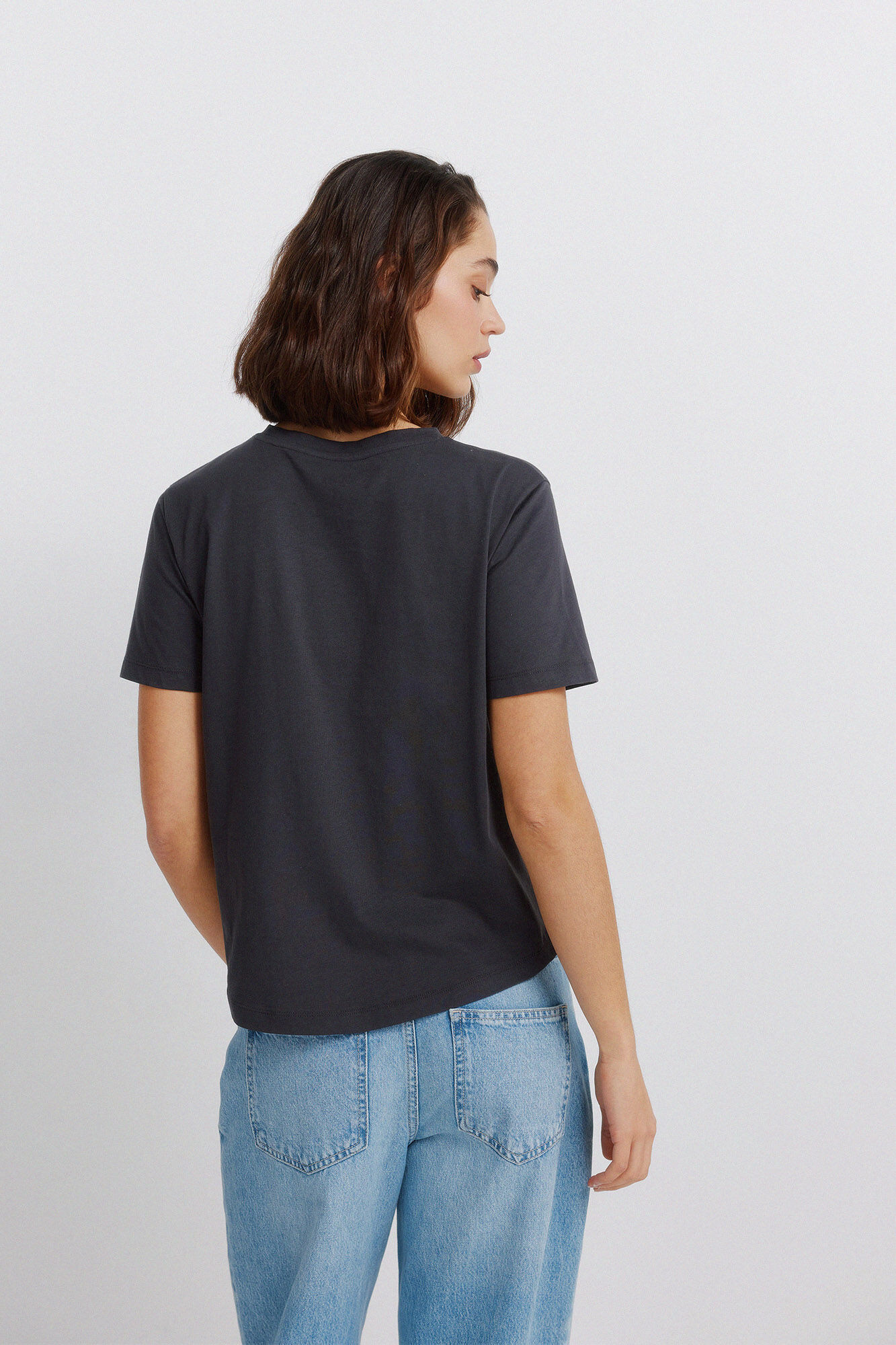 Springfield Playera de manga corta con estampado gris