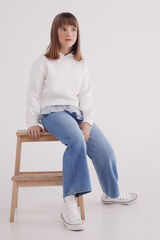 Springfield Pantalon culotte denim niña azul