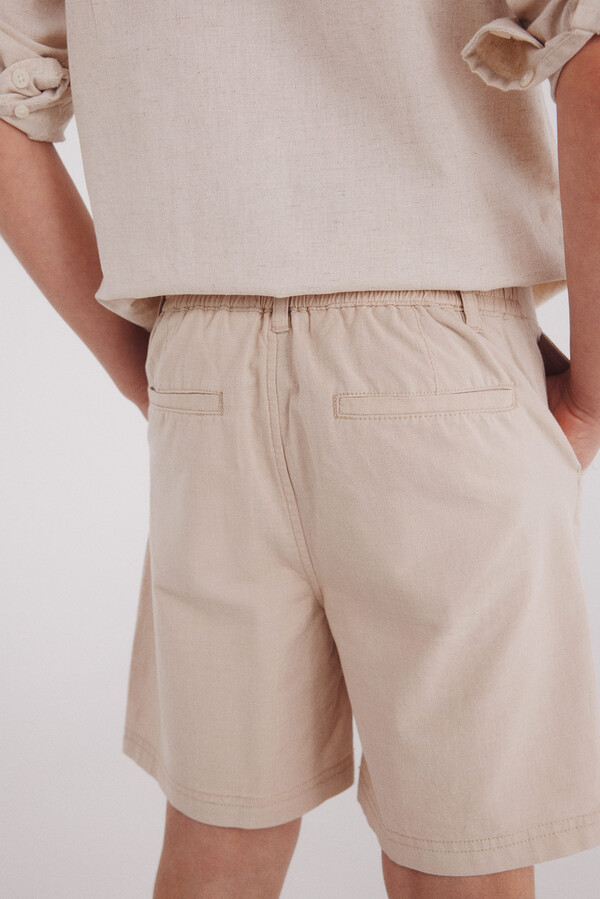 Springfield Kids Bermudas estructura cuadrille niño beige