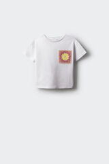 Springfield Playera bolsillo crochet niña natural