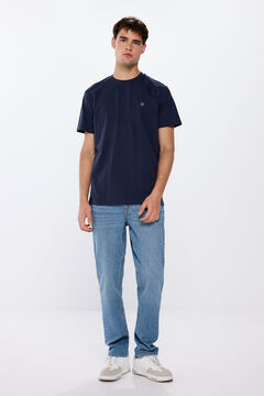 Springfield Playera básica cuello redondo azulado