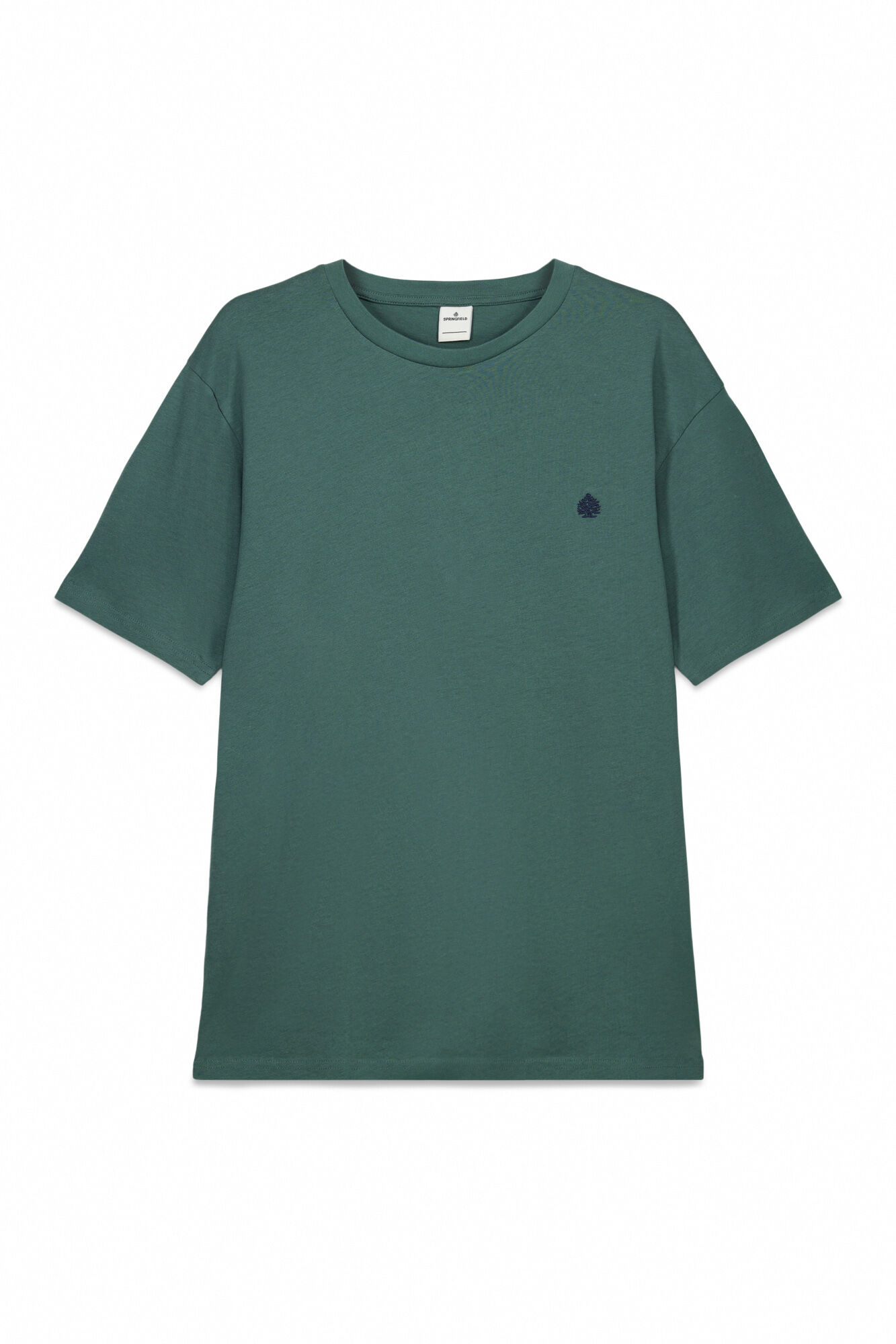 Springfield Camiseta b&aacute;sica logo springfield turquesa