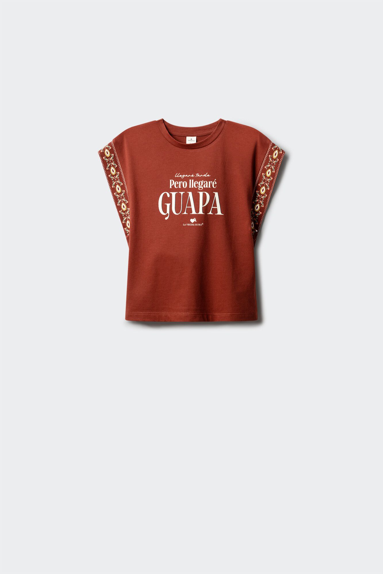 Springfield Kids Playera "Llegar&eacute; tarde, pero llegar&eacute; guapa" naranja